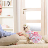 KUTKUT Combo of 2 Pcs Cute Small Pet Dress with Lovely Bow Pet Apparel Dog Clothes for Dogs & Cats | Puppy Summer Dress Birthday Pet Apparel Dress - kutkutstyle